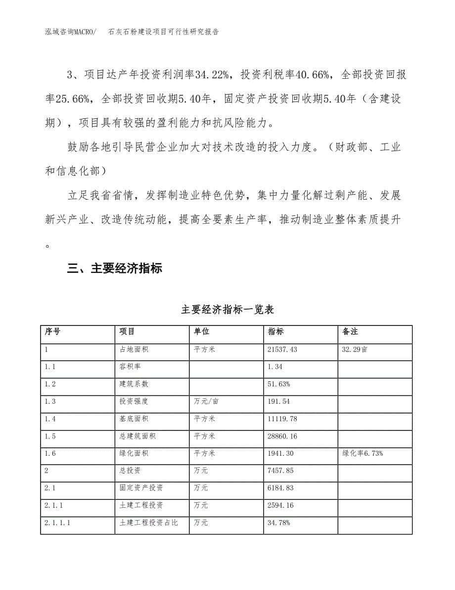 石灰石粉建设项目可行性研究报告（32亩）.docx_第5页