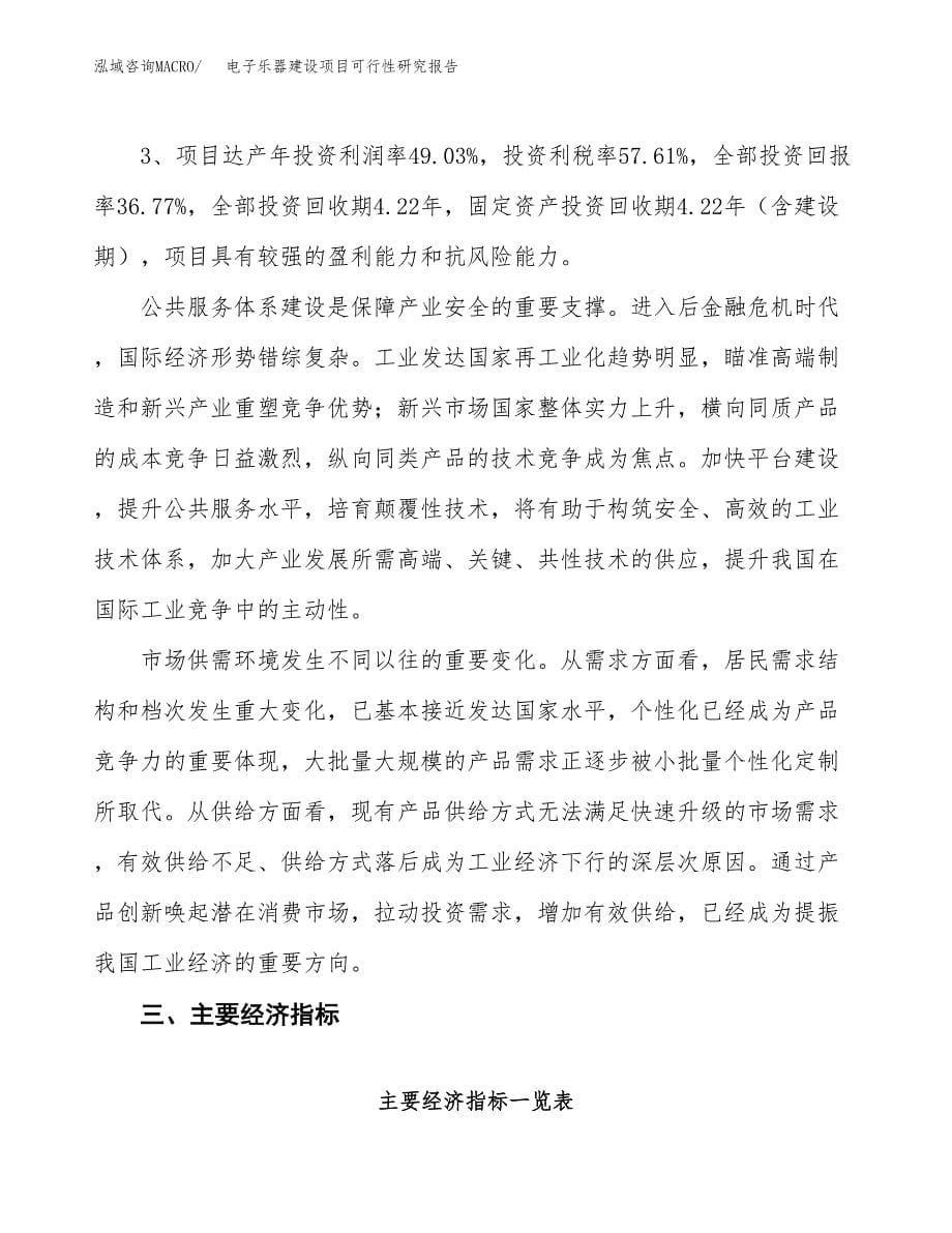 电子乐器建设项目可行性研究报告（11亩）.docx_第5页