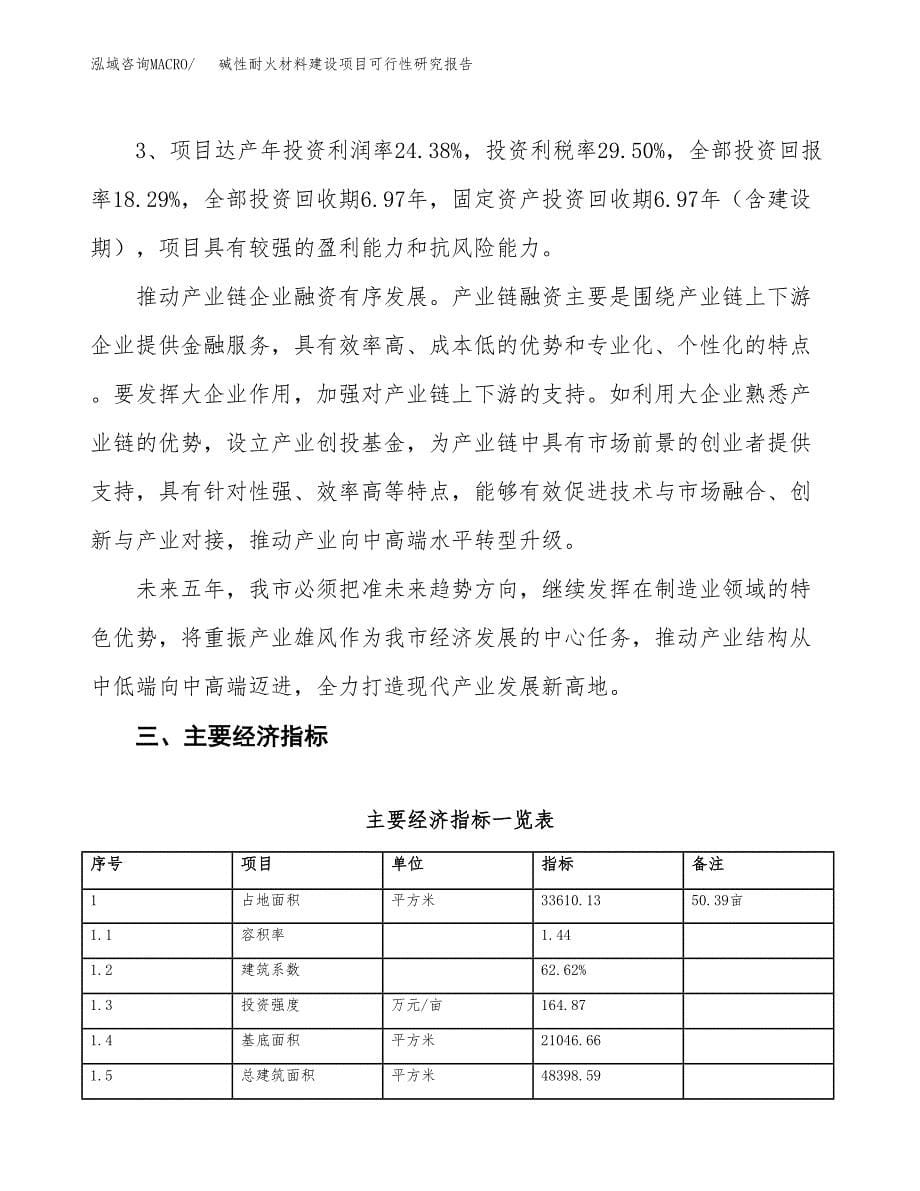 碱性耐火材料建设项目可行性研究报告（50亩）.docx_第5页