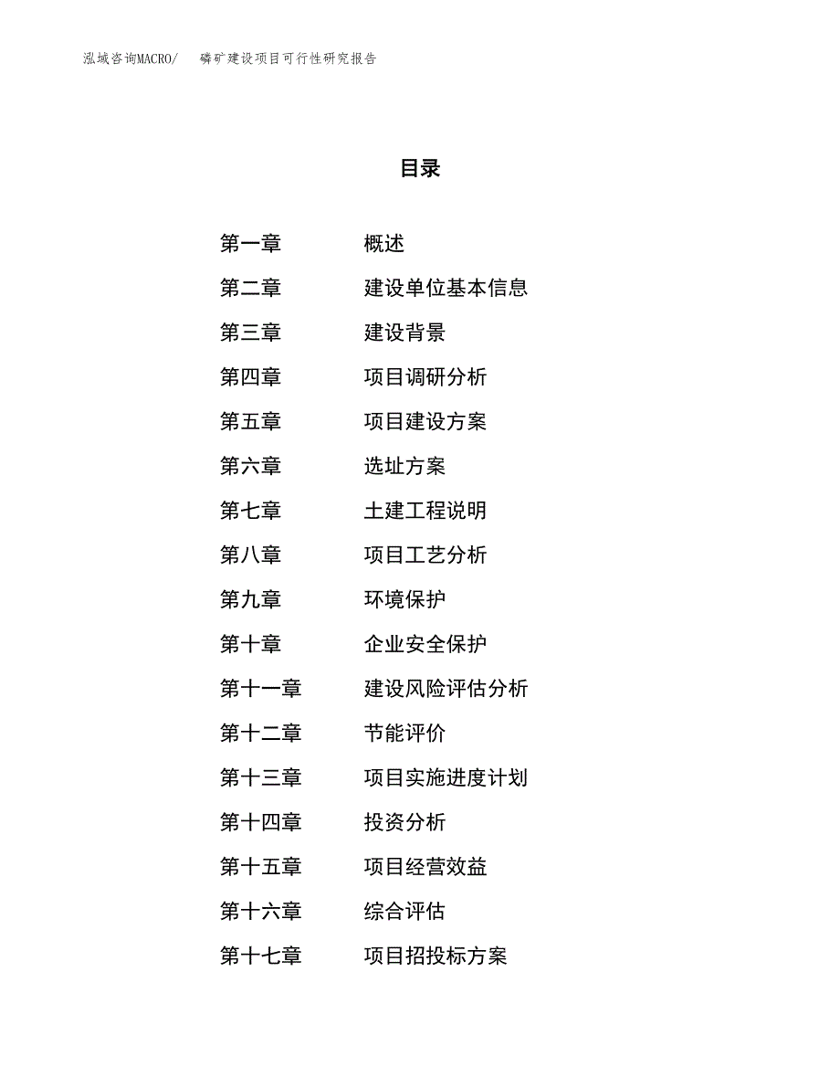 磷矿建设项目可行性研究报告（66亩）.docx_第1页