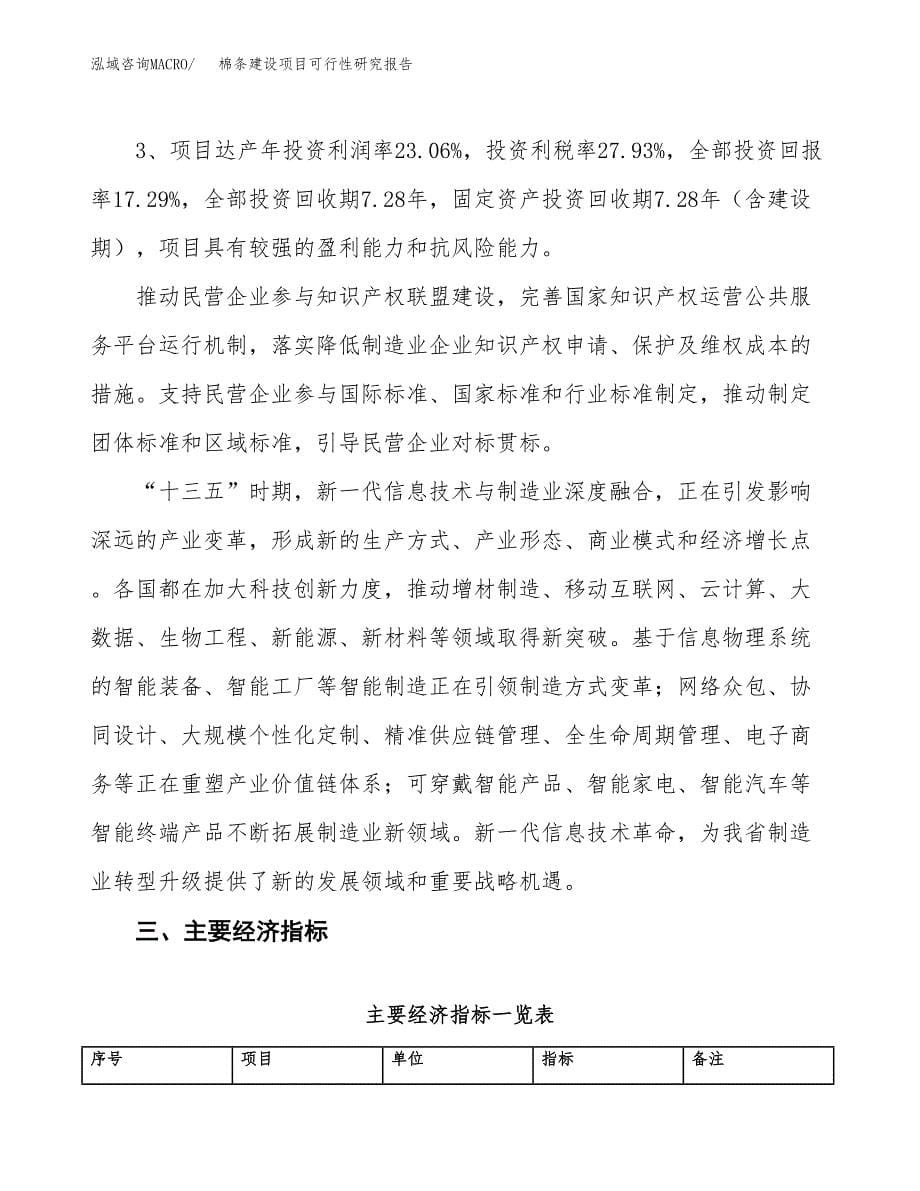 棉条建设项目可行性研究报告（61亩）.docx_第5页