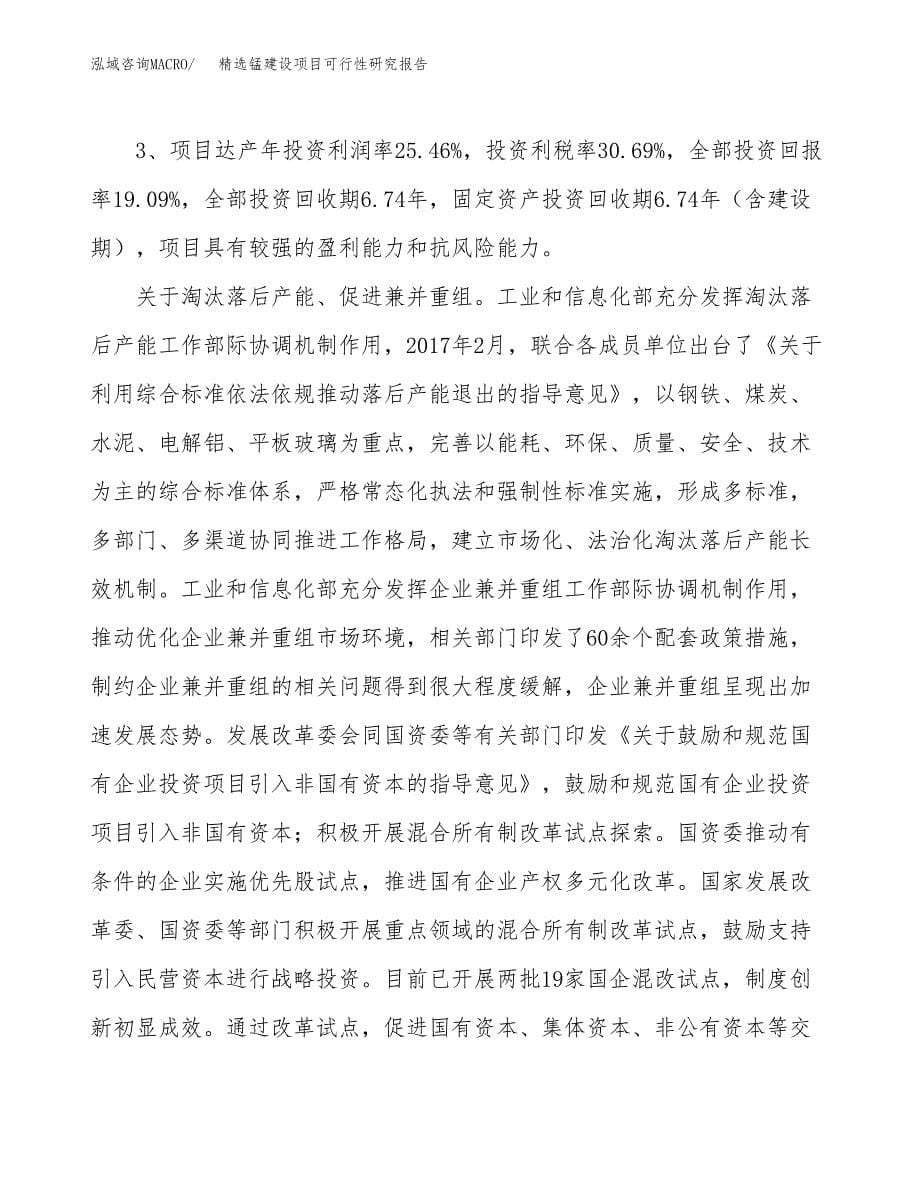 精选锰建设项目可行性研究报告（46亩）.docx_第5页