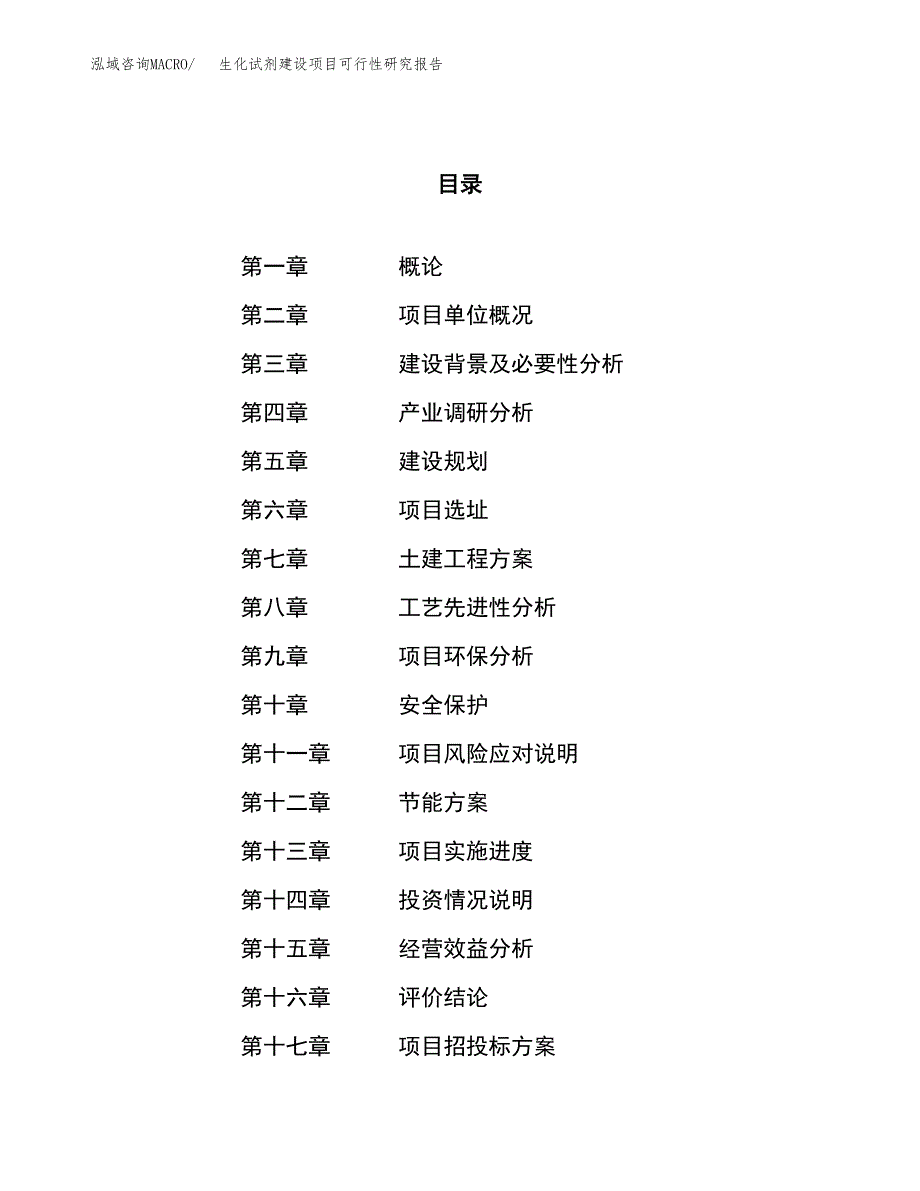 生化试剂建设项目可行性研究报告（28亩）.docx_第1页