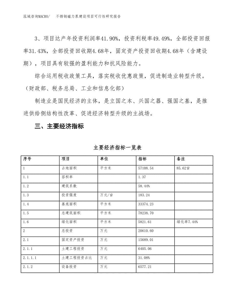 不锈钢磁力泵建设项目可行性研究报告（86亩）.docx_第5页