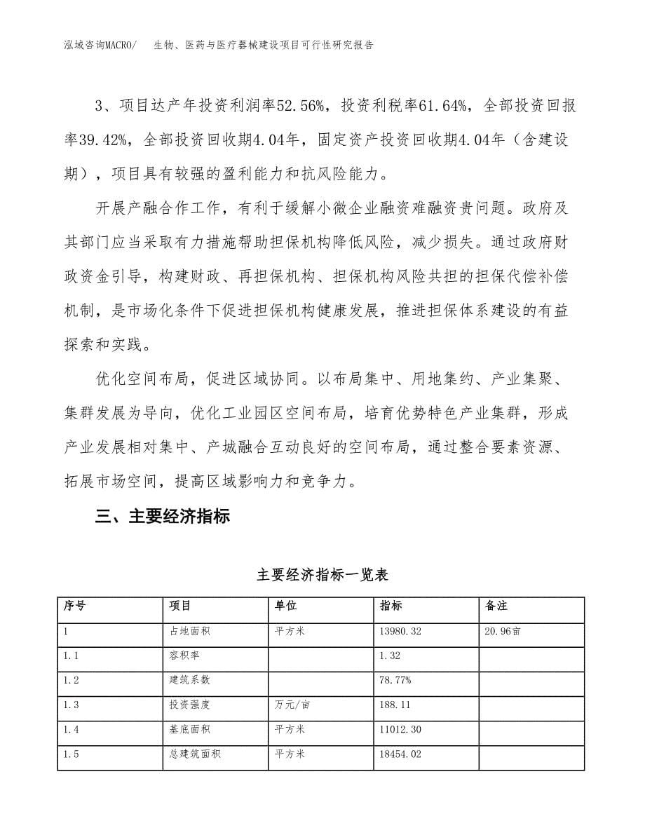 生物、医药与医疗器械建设项目可行性研究报告（21亩）.docx_第5页