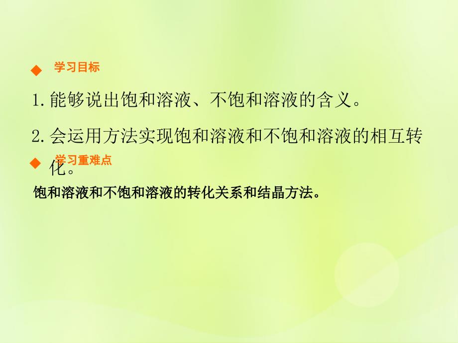 九年级化学下册 第九单元 溶液 课题2 溶解度（第1课时）高效课堂课件 （新版）新人教版_第2页