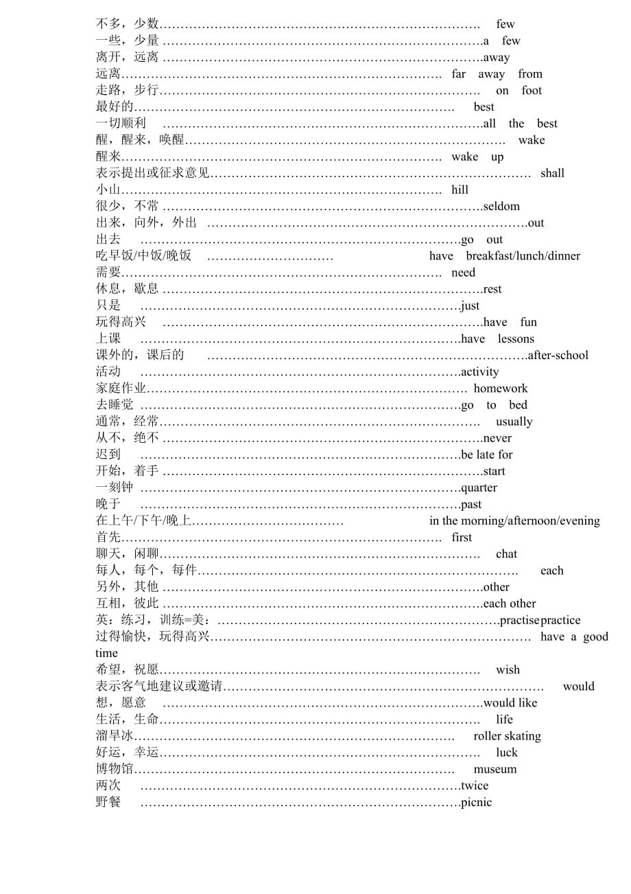 七年级译林版英语上册单词表--英文_第3页