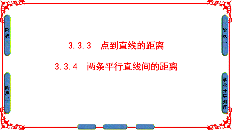 高中数学必修2第3章-3-3-3-3-3两条平行直线间的距离_第1页