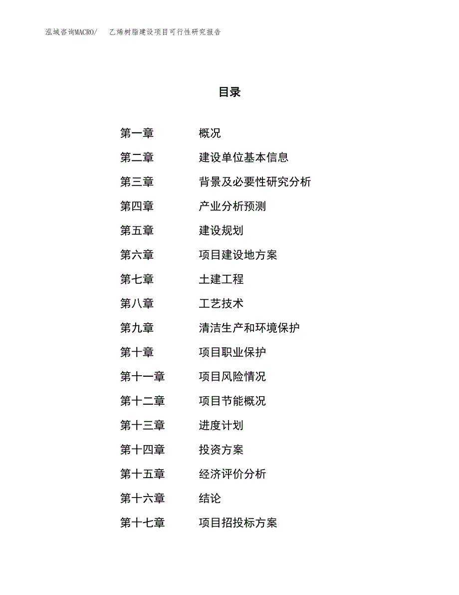 乙烯树脂建设项目可行性研究报告（13亩）.docx_第1页