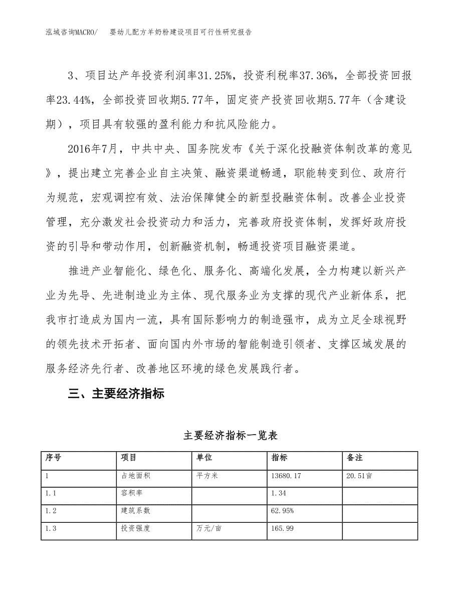 婴幼儿配方羊奶粉建设项目可行性研究报告（21亩）.docx_第5页