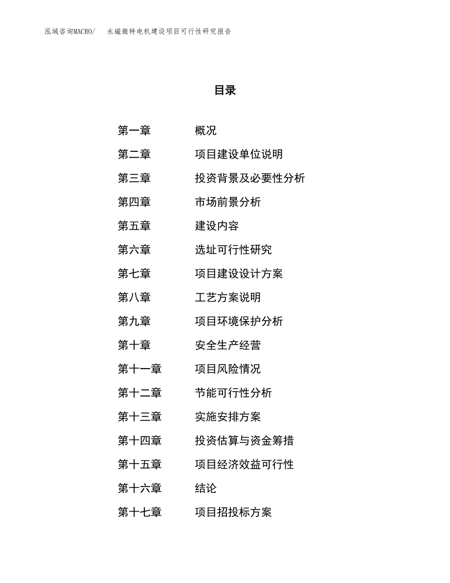 永磁微特电机建设项目可行性研究报告（48亩）.docx_第1页