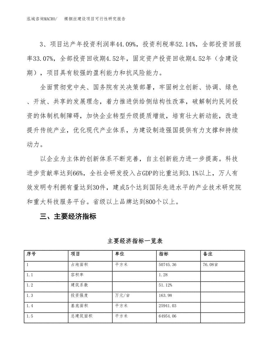 裸铜丝建设项目可行性研究报告（76亩）.docx_第5页