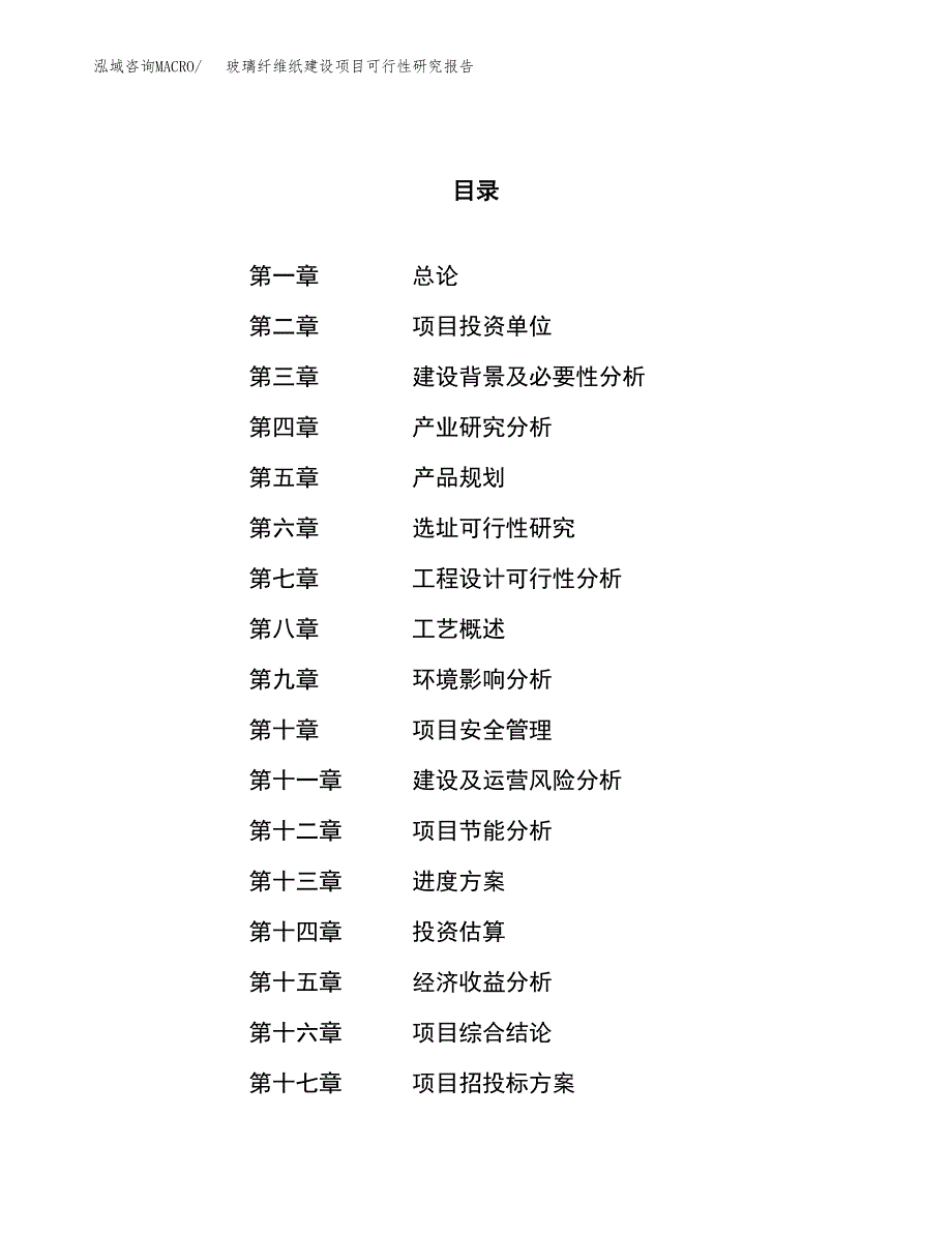 玻璃纤维纸建设项目可行性研究报告（74亩）.docx_第1页