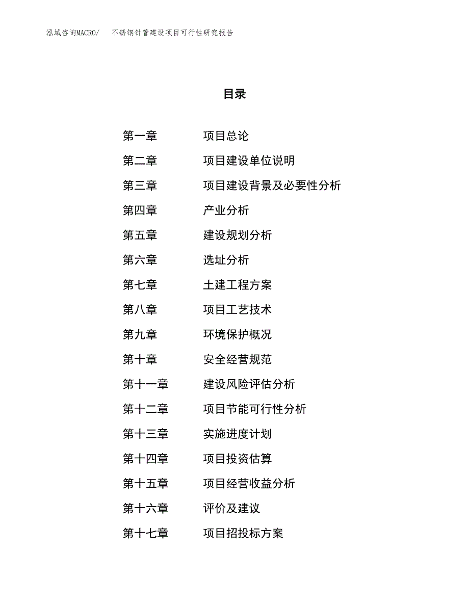 不锈钢针管建设项目可行性研究报告（29亩）.docx_第1页