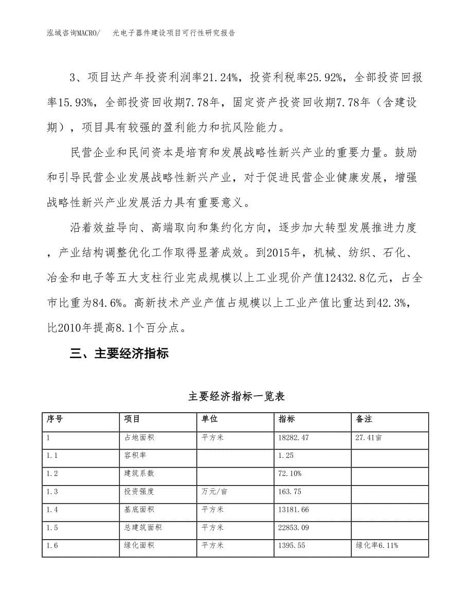 光电子器件建设项目可行性研究报告（27亩）.docx_第5页