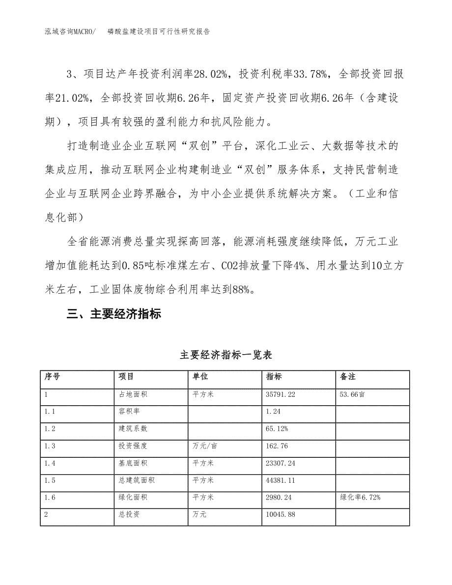 磷酸盐建设项目可行性研究报告（54亩）.docx_第5页