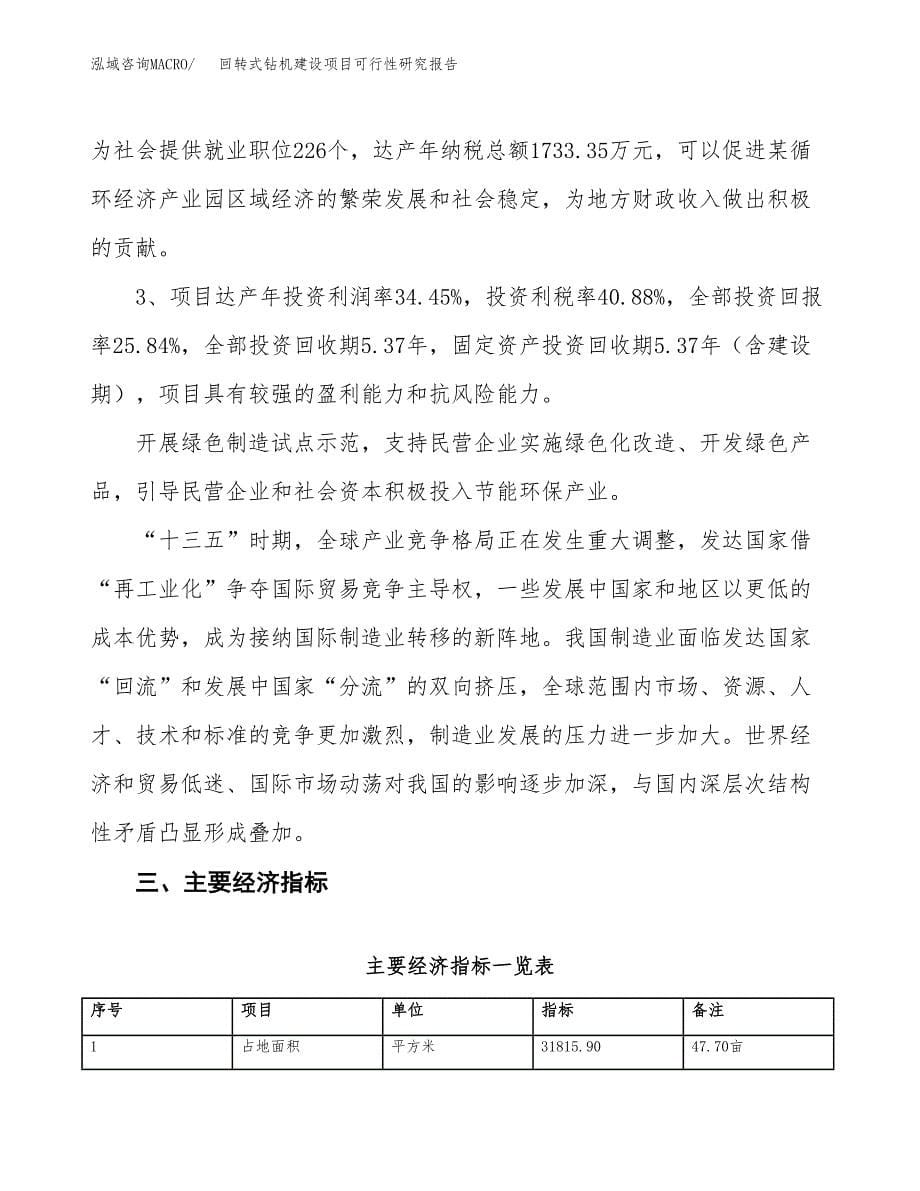 回转式钻机建设项目可行性研究报告（48亩）.docx_第5页