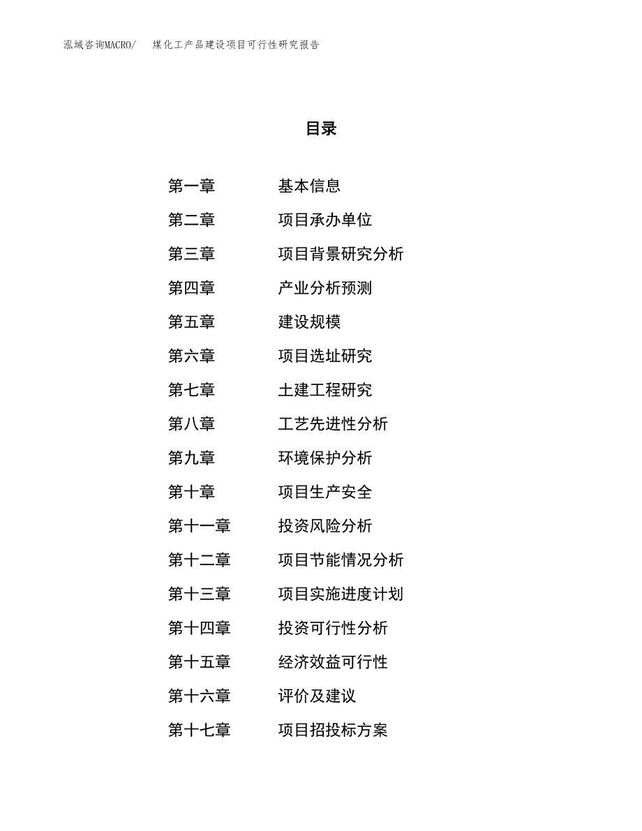 煤化工产品建设项目可行性研究报告（13亩）.docx_第1页