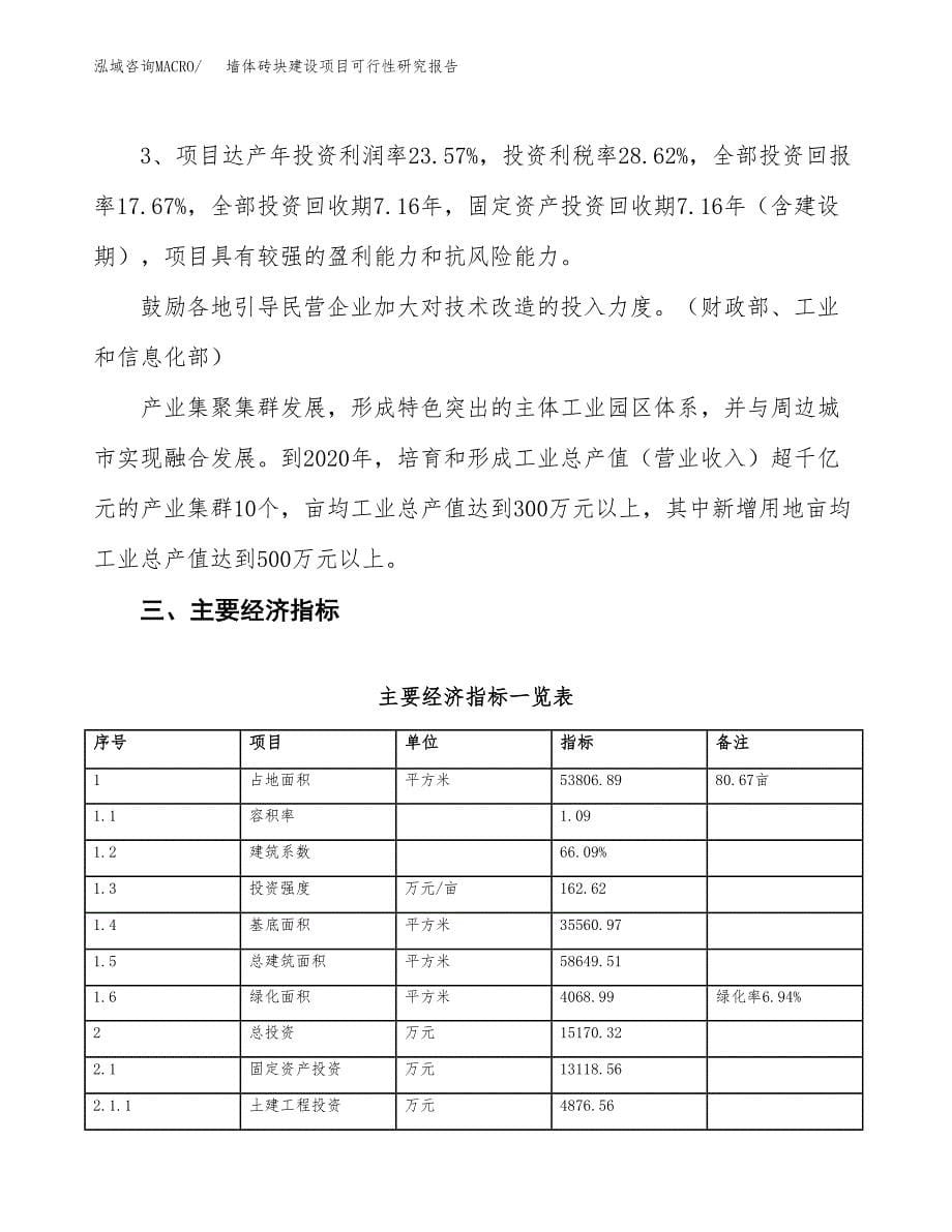 墙体砖块建设项目可行性研究报告（81亩）.docx_第5页