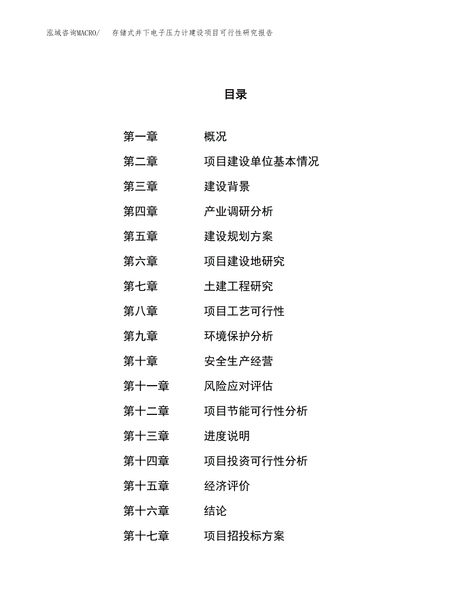 存储式井下电子压力计建设项目可行性研究报告（10亩）.docx_第1页