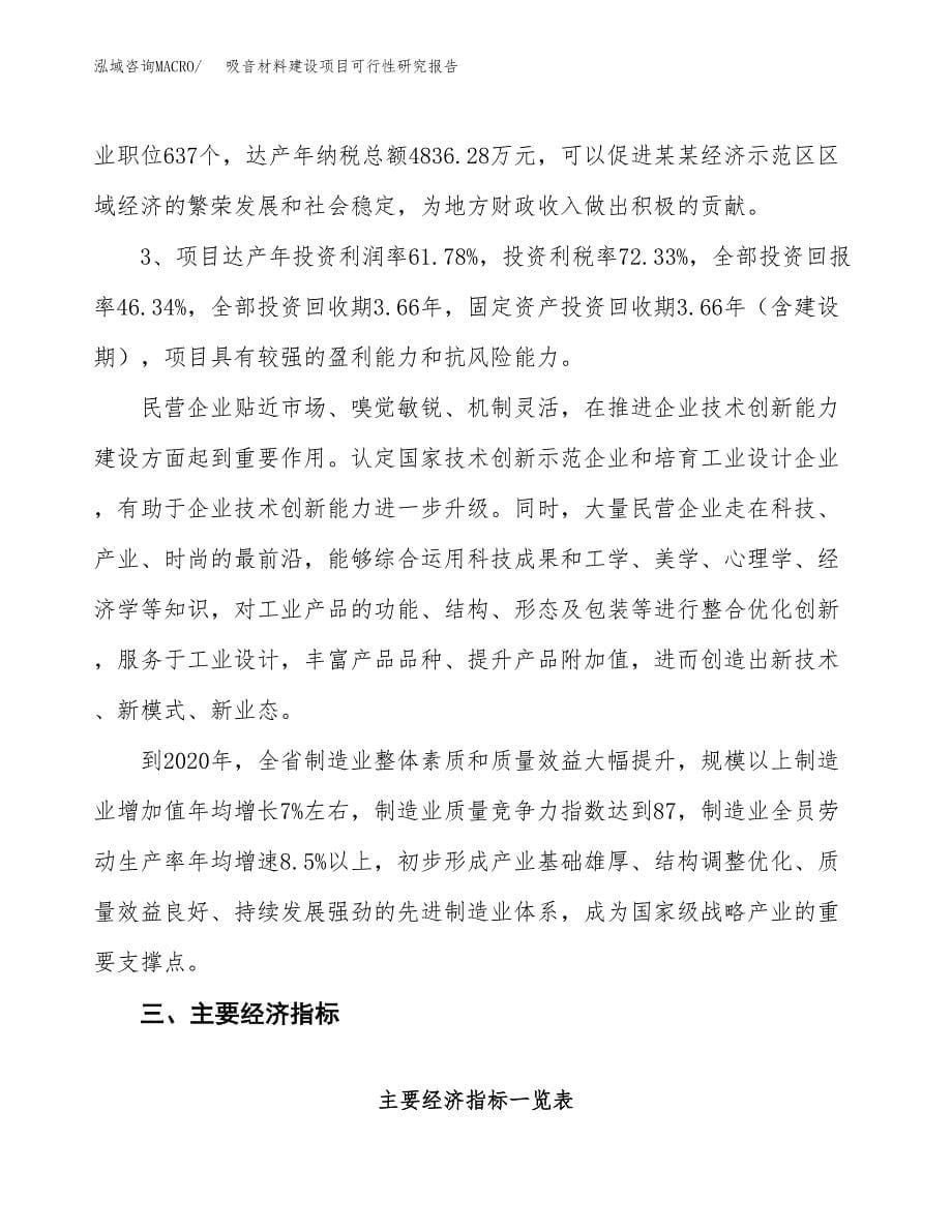 吸音材料建设项目可行性研究报告（70亩）.docx_第5页