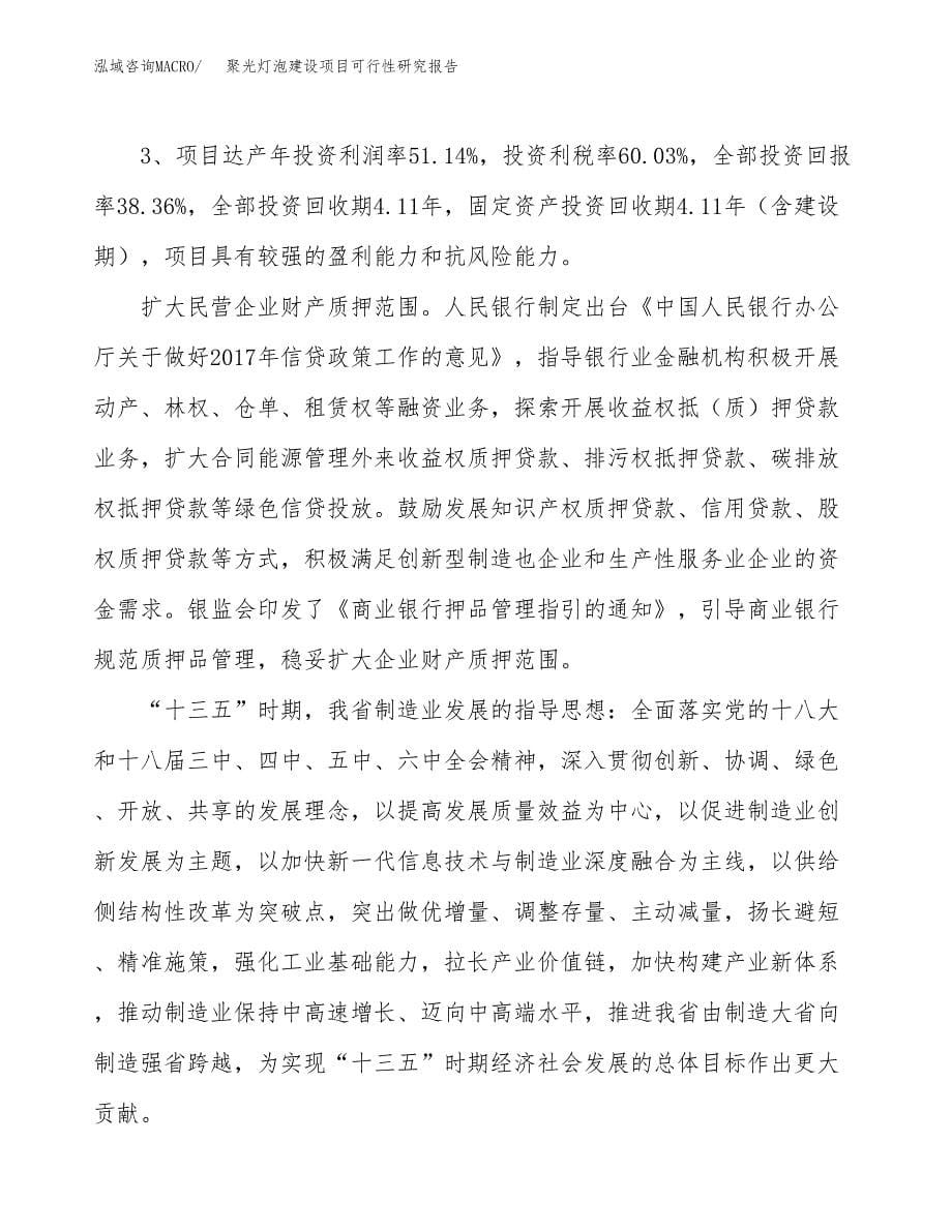 聚光灯泡建设项目可行性研究报告（89亩）.docx_第5页