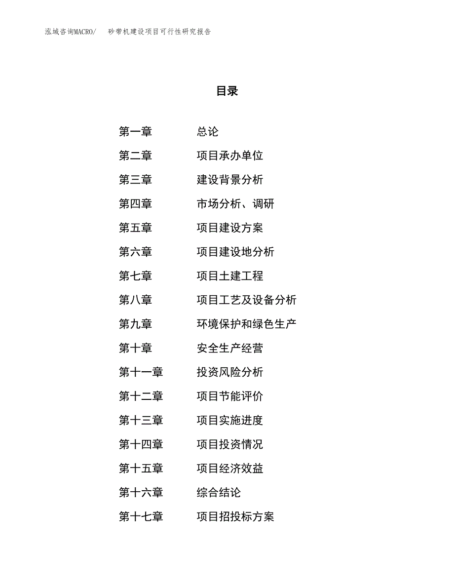 砂带机建设项目可行性研究报告（73亩）.docx_第1页