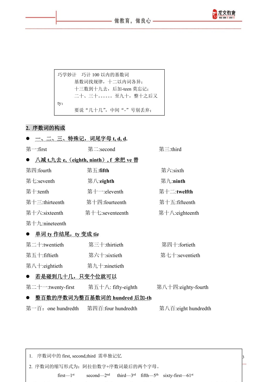 小升初英语专题-- 数词_第3页