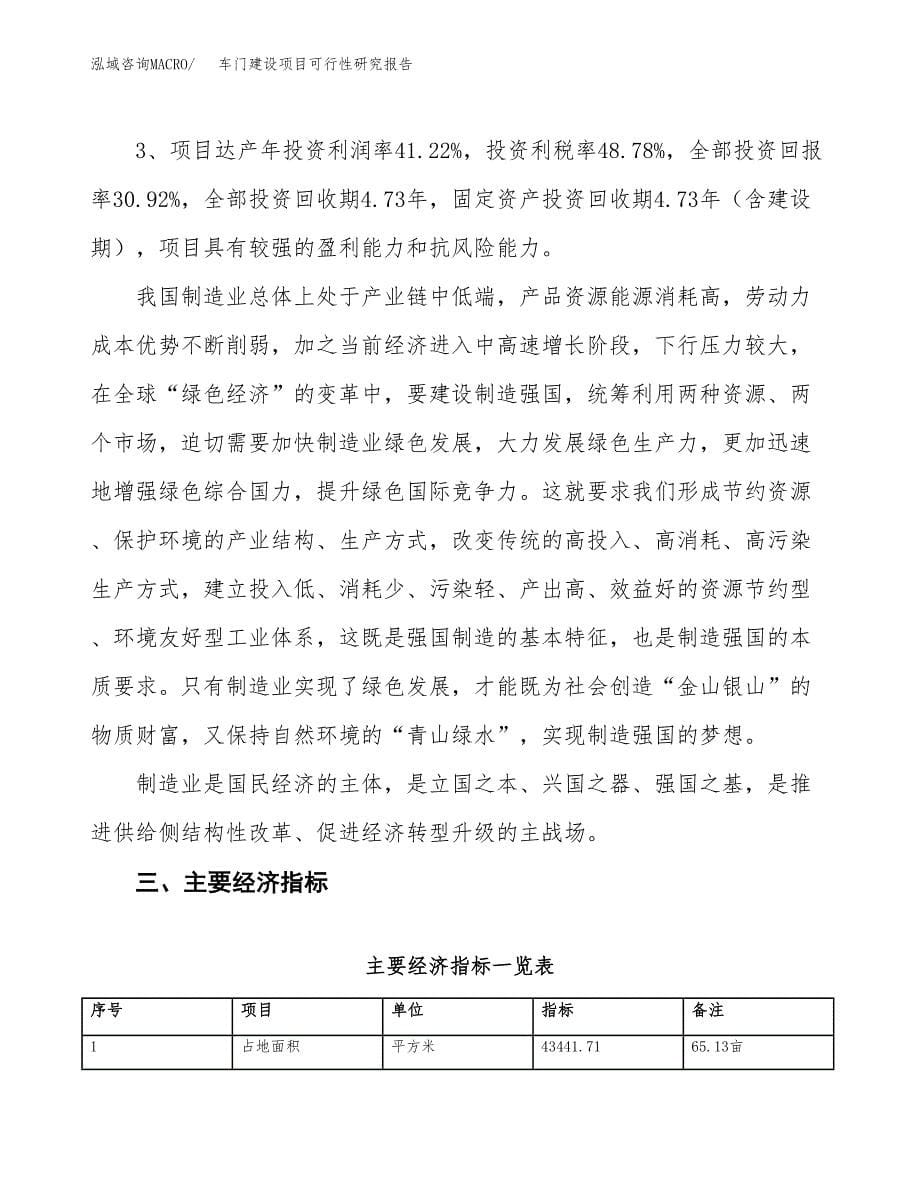 车门建设项目可行性研究报告（65亩）.docx_第5页