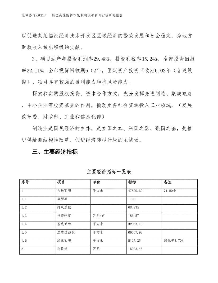 新型高性能轿车轮毂建设项目可行性研究报告（72亩）.docx_第5页