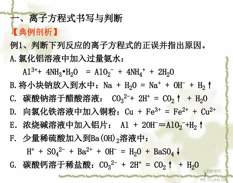 高考化学二轮复习离子反应_第3页