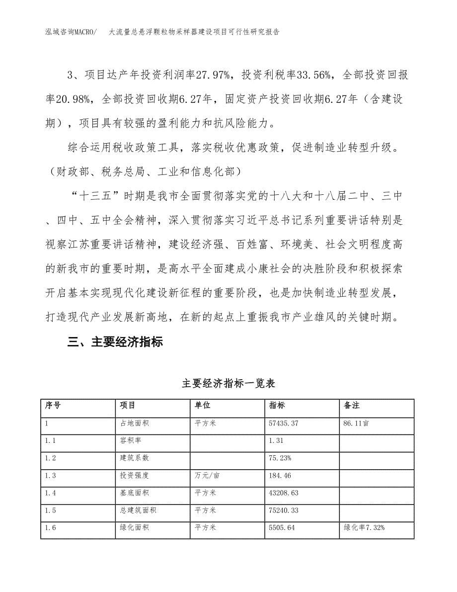 大流量总悬浮颗粒物采样器建设项目可行性研究报告（86亩）.docx_第5页