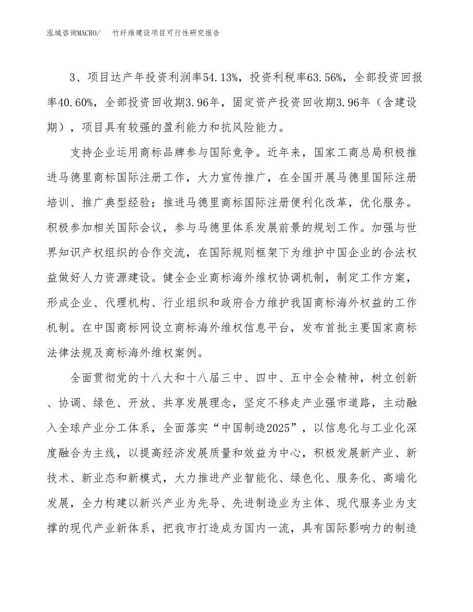 竹纤维建设项目可行性研究报告（39亩）.docx_第5页