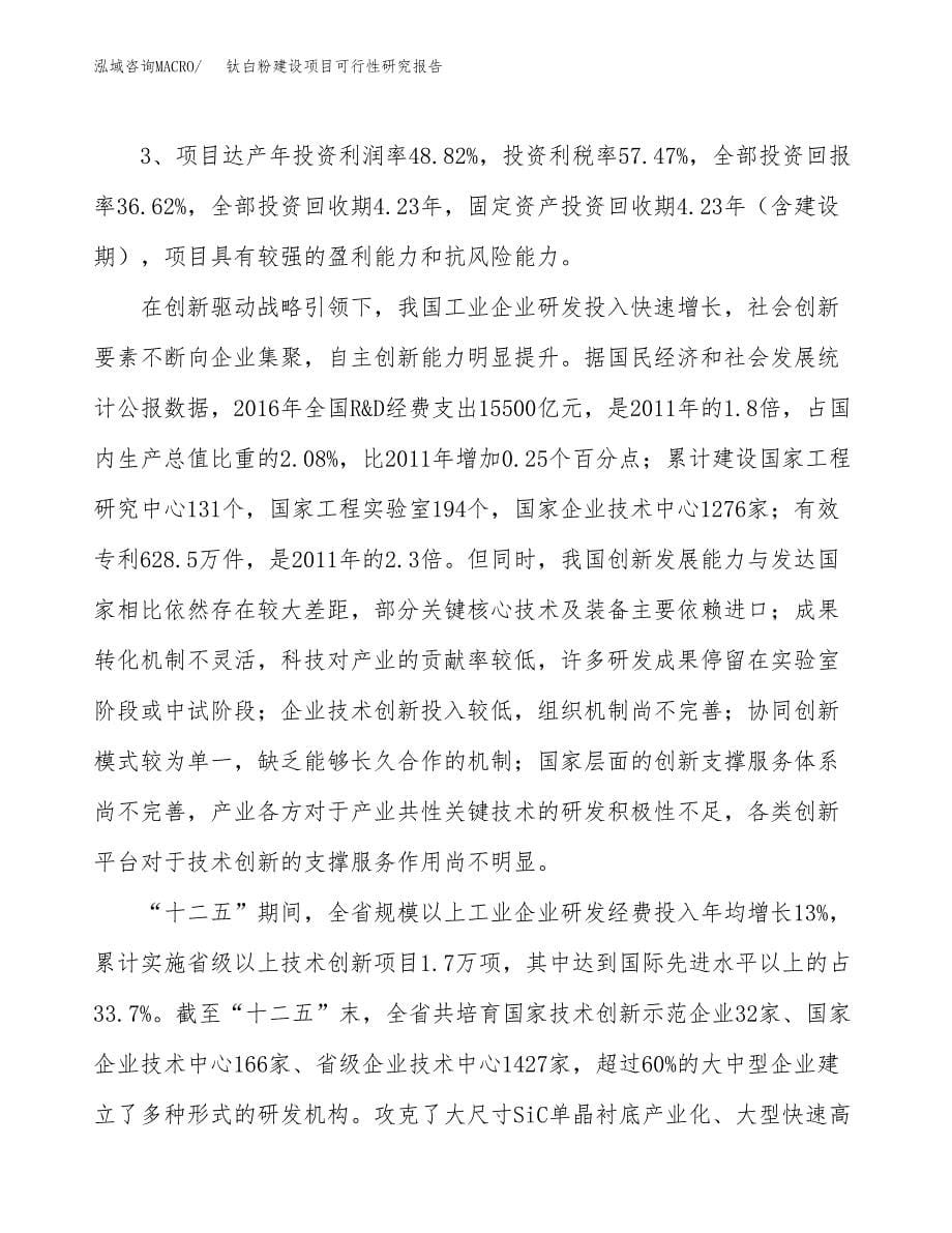 钛白粉建设项目可行性研究报告（67亩）.docx_第5页