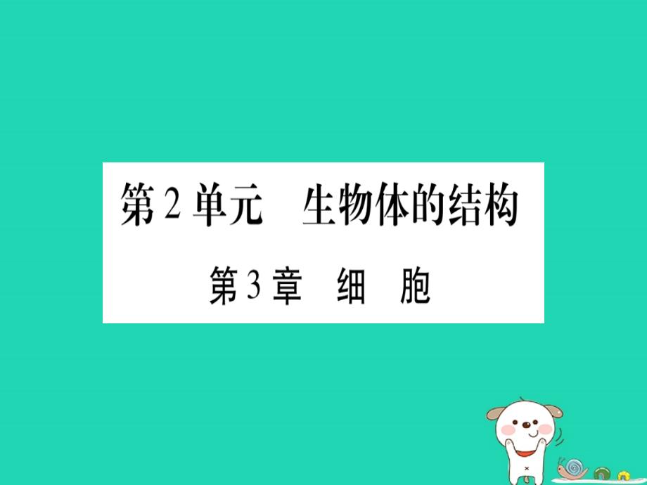 （贵港地区）2019年中考生物总复习 七上 第2单元 第3章 细胞习题课件_第1页