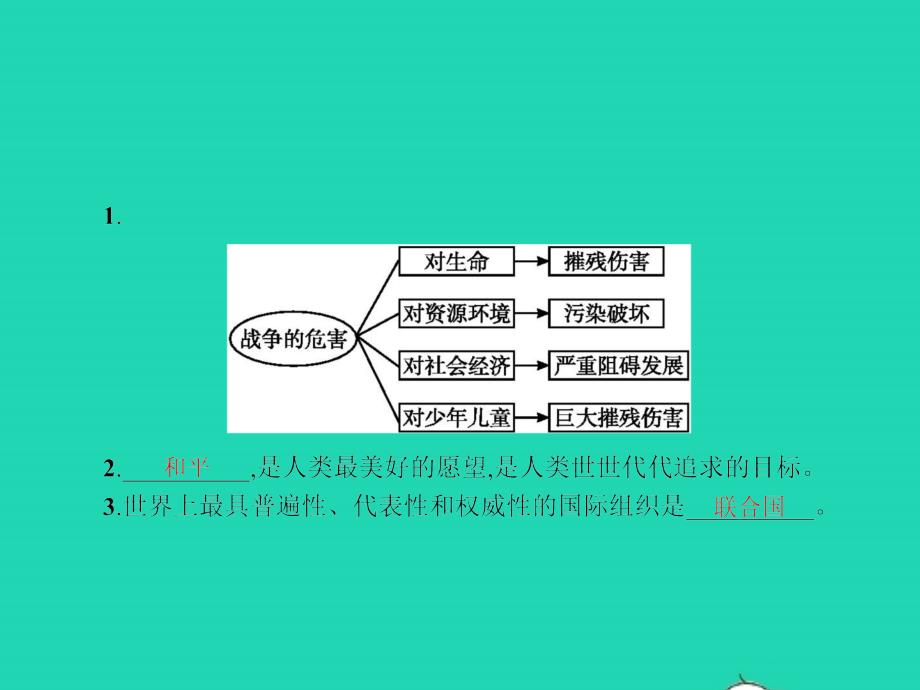 九年级政治全册 第六单元 漫步地球村 17 战争与和平课件 教科版_第3页