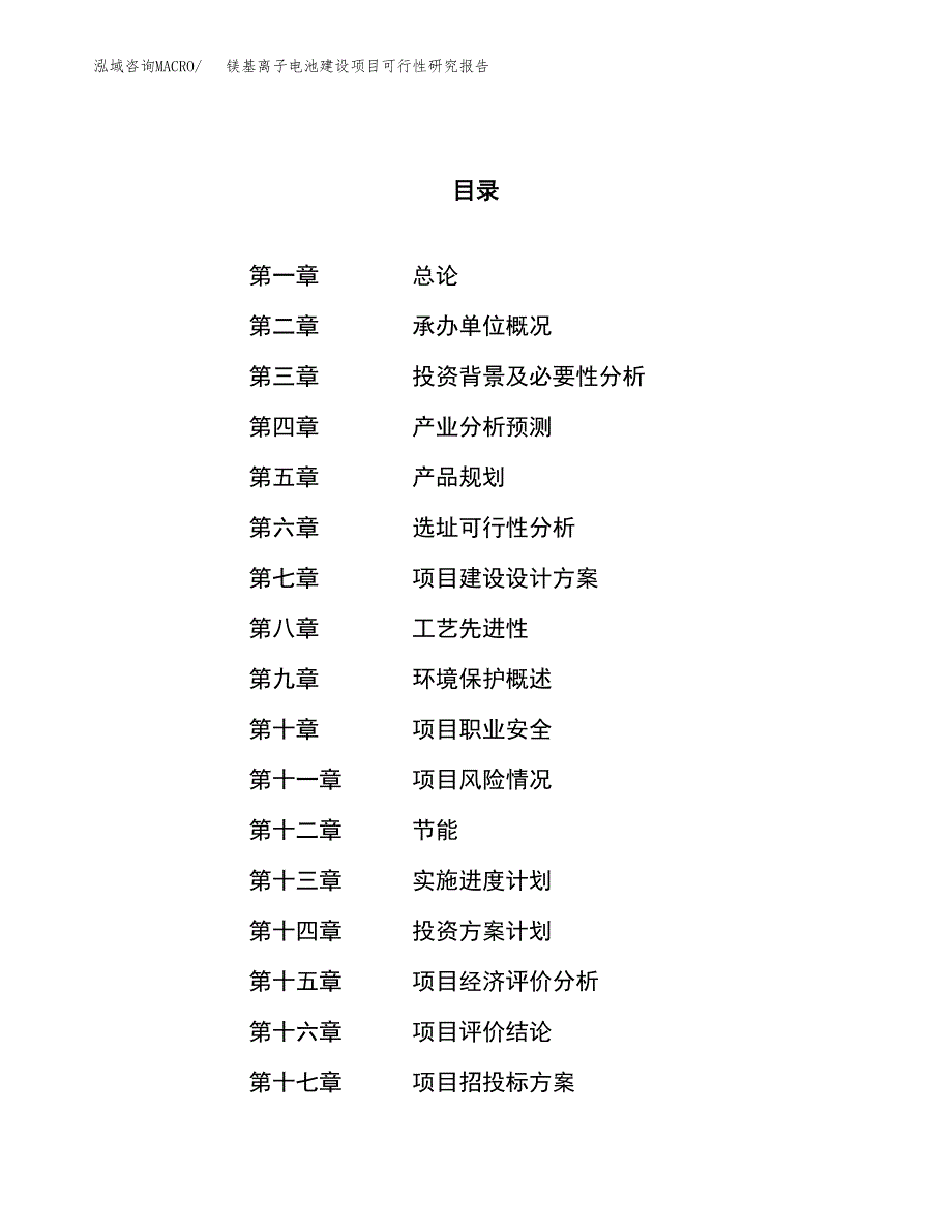 镁基离子电池建设项目可行性研究报告（82亩）.docx_第1页