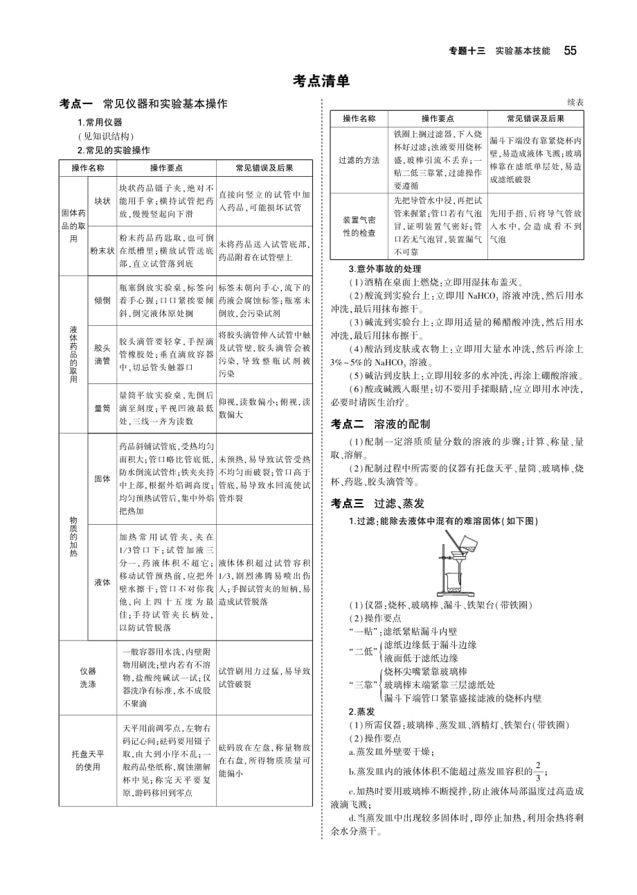 （河北专版）2019年中考化学复习 专题十三 实验基本技能（讲解部分）素材（pdf）_第2页