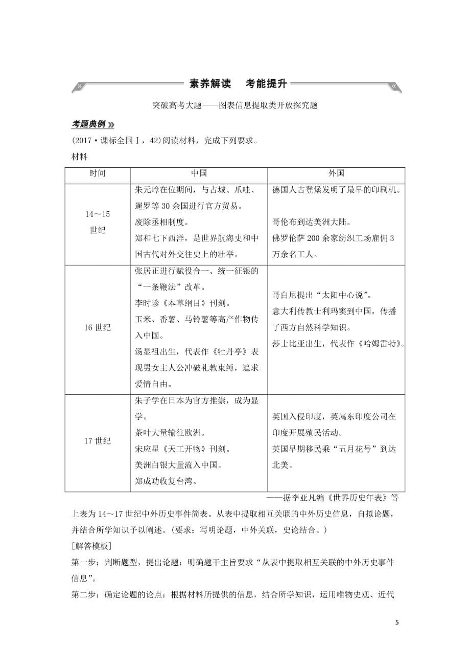 （通史版）2020版高考历史一轮复习 阶段提升（十二）西方工业文明的曙光&mdash;&mdash;工业革命前的世界学案（含解析）岳麓版_第5页