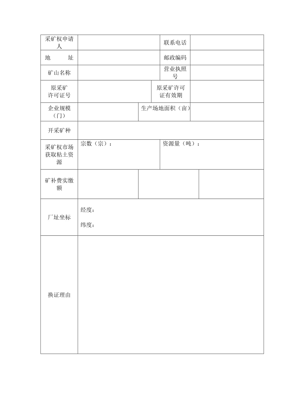 采矿许可证审批申请登记书_第3页