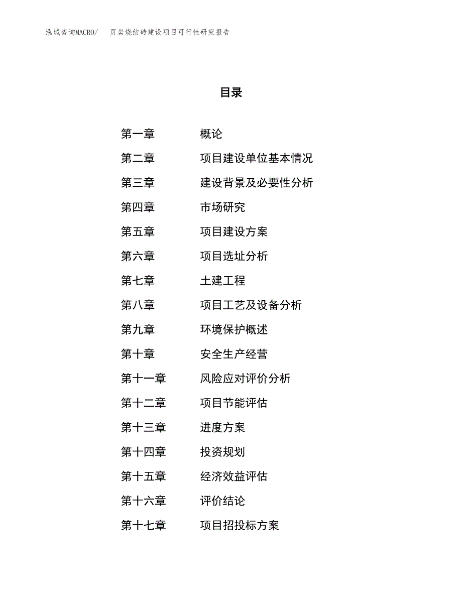 页岩烧结砖建设项目可行性研究报告（48亩）.docx_第1页