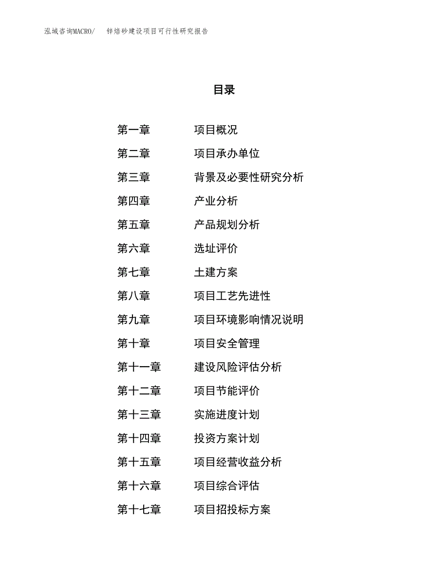 锌焙砂建设项目可行性研究报告（66亩）.docx_第1页