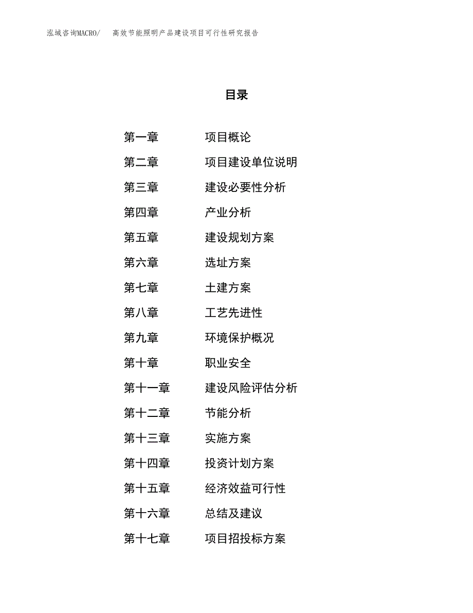 高效节能照明产品建设项目可行性研究报告（62亩）.docx_第1页