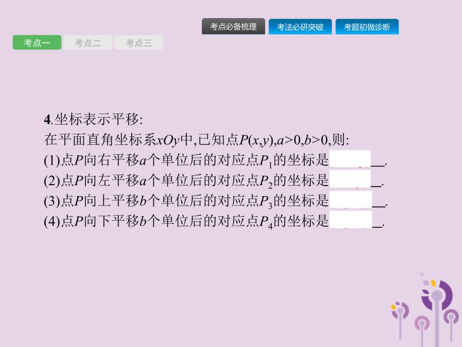 （课标通用）甘肃省2019年中考数学总复习优化设计 第24讲 图形的平移、旋转与对称课件_第3页