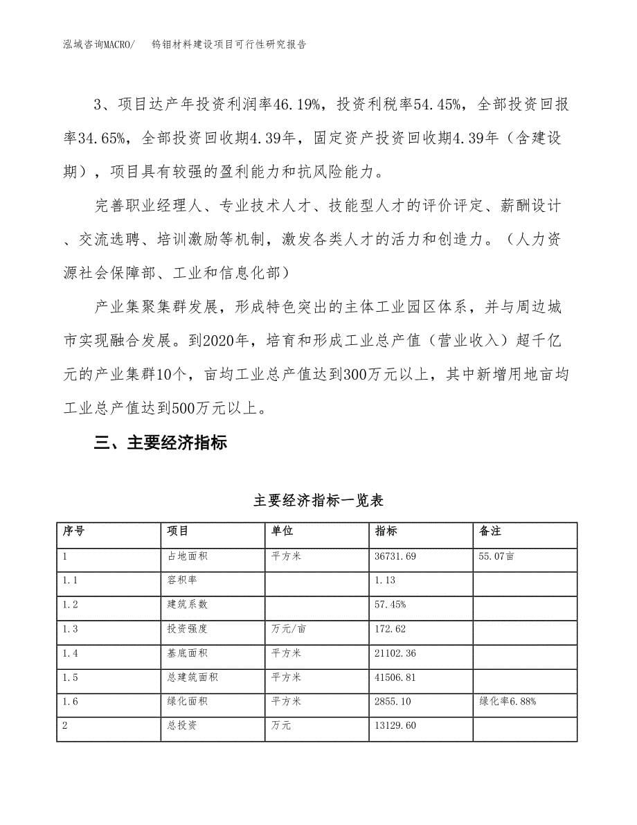 钨钼材料建设项目可行性研究报告（55亩）.docx_第5页