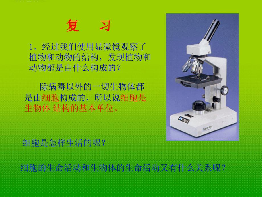 湖北省汉川实验中学七年级生物上册-细胞是生命活动的单位课件-人教新课标版_第2页