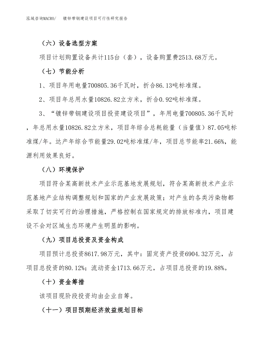 镀锌带钢建设项目可行性研究报告（36亩）.docx_第3页