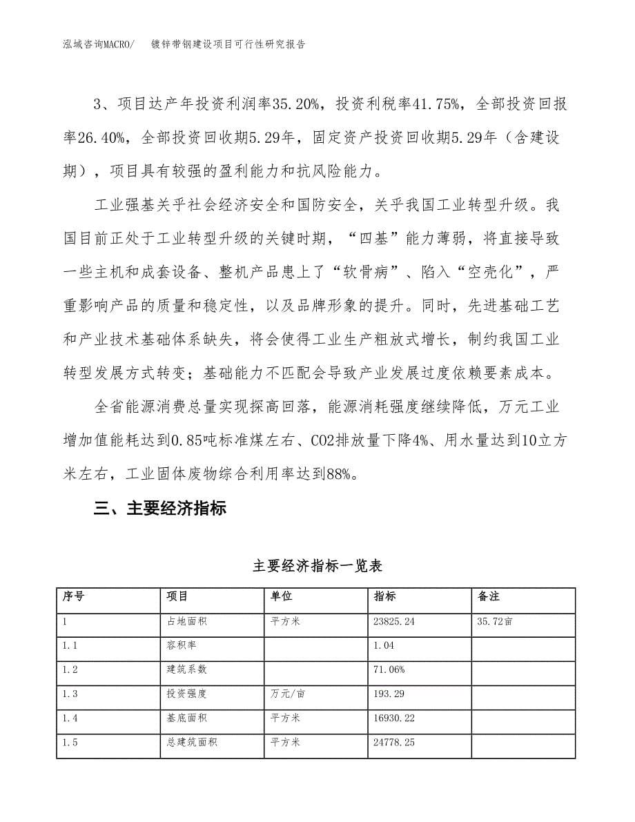 镀锌带钢建设项目可行性研究报告（36亩）.docx_第5页