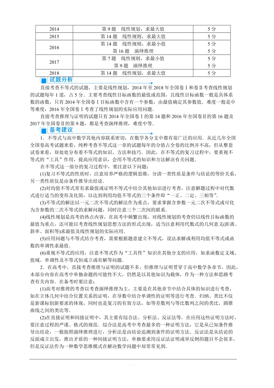 2020高考文科数学（人教版）一轮复习讲义：第41讲不等关系与不等式的性质含答案_第2页