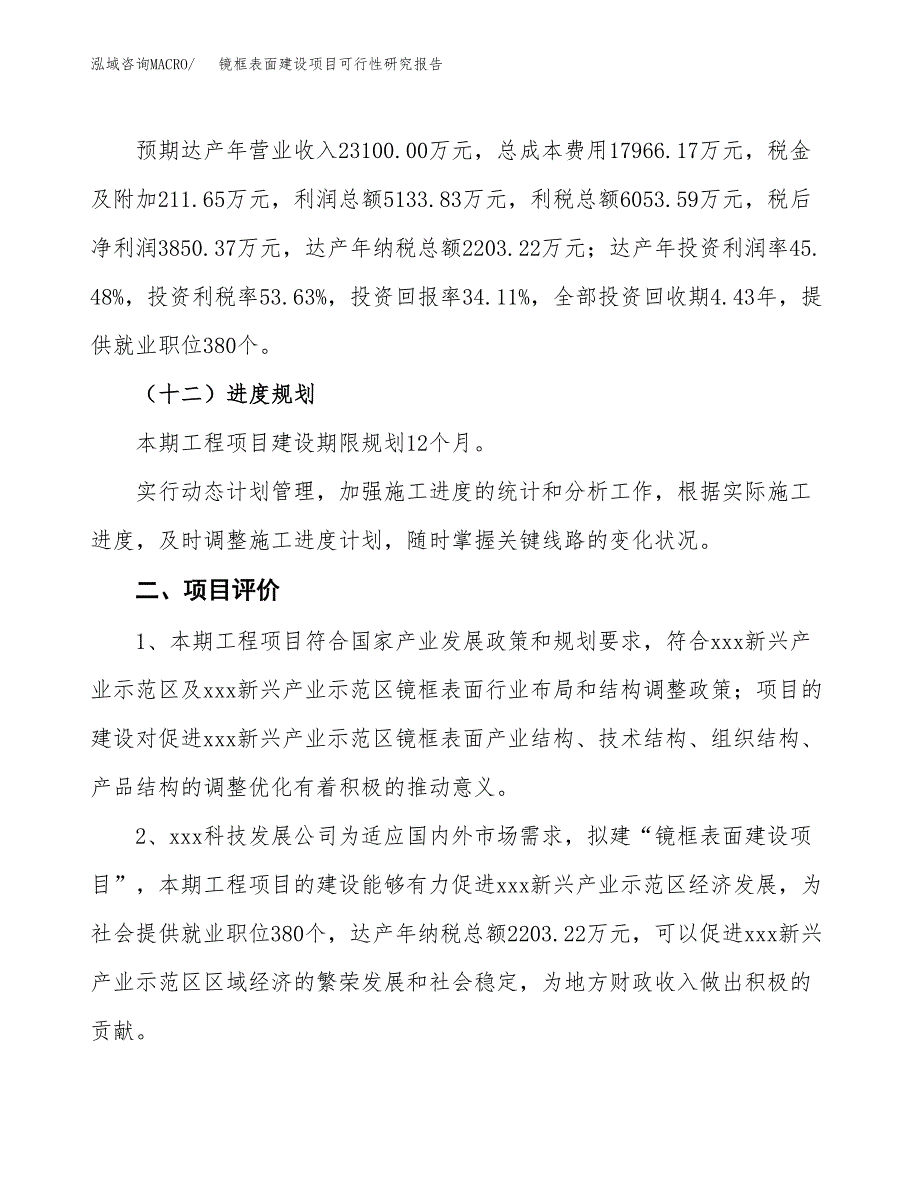 镜框表面建设项目可行性研究报告（47亩）.docx_第4页